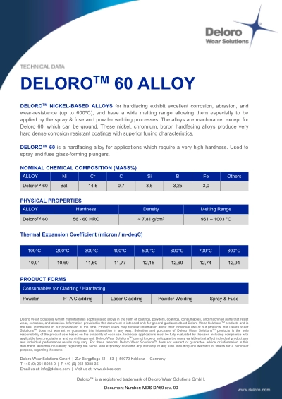 Deloro 60