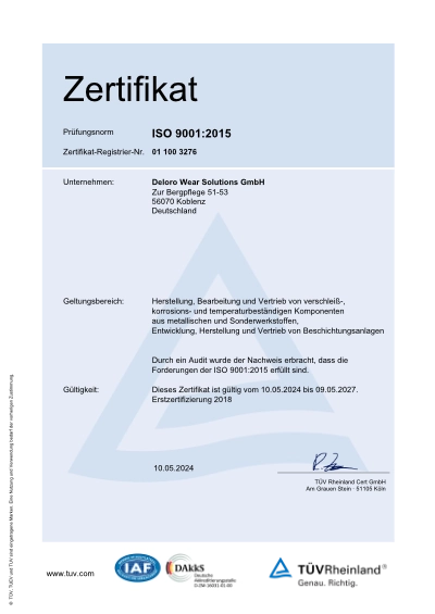 TÜV DIN EN ISO 9001-2015